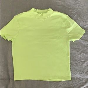 Pale Neon Green Cropped Tee